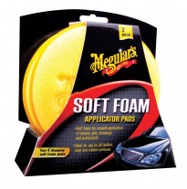 Meguiars Soft Foam Applicator Pads - Diameter 10.2cm, Set of 2 Pieces